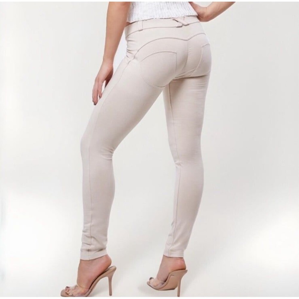 Freddy Wrup mid rise beige pants xs